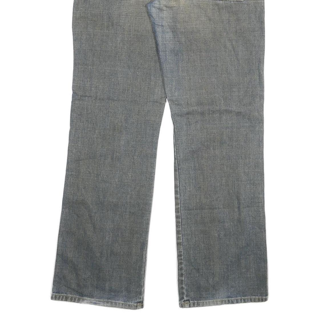 PARALLEL LEG Mens Jeans Blue Relaxed Straight Denim Medium W34 L33 Casual Zip