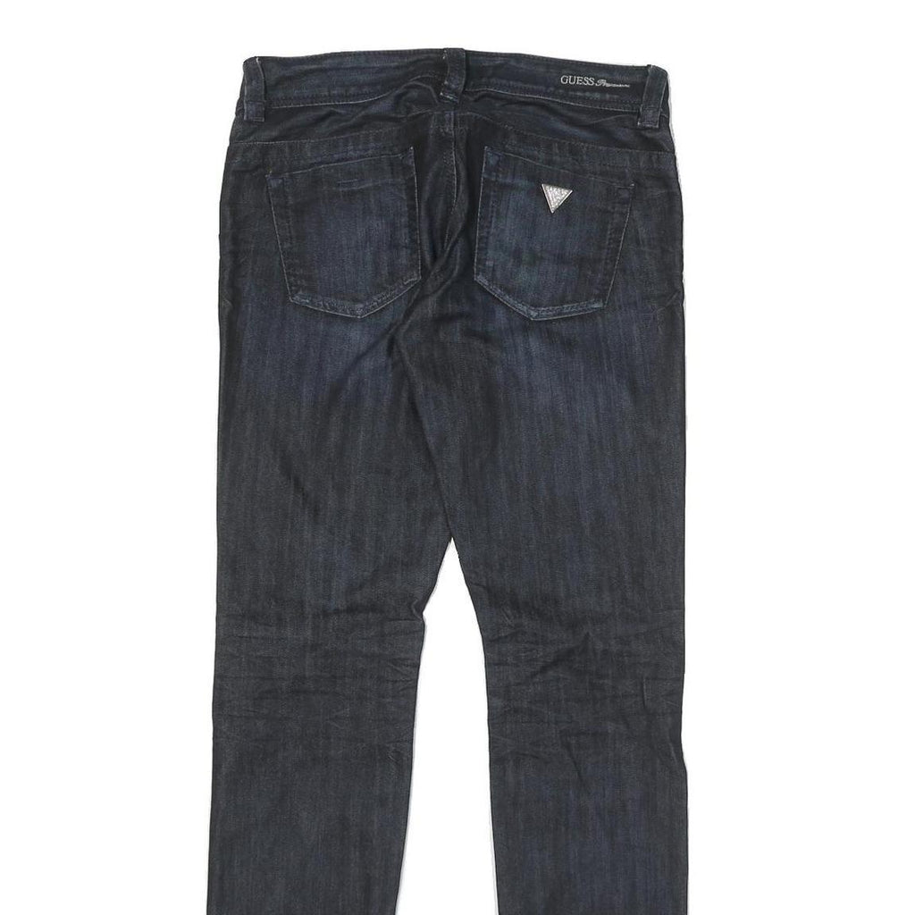 GUESS Womens Blue Slim Skinny Denim Light W28 L32 Fashion Zip Cotton Blend