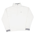NAUTICA Womens Sweatshirt White 1/4 Zip S