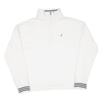 NAUTICA Womens Sweatshirt White 1/4 Zip S