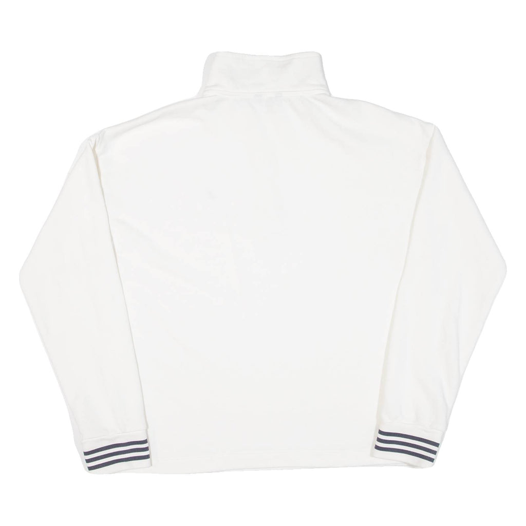 NAUTICA Womens Sweatshirt White 1/4 Zip S
