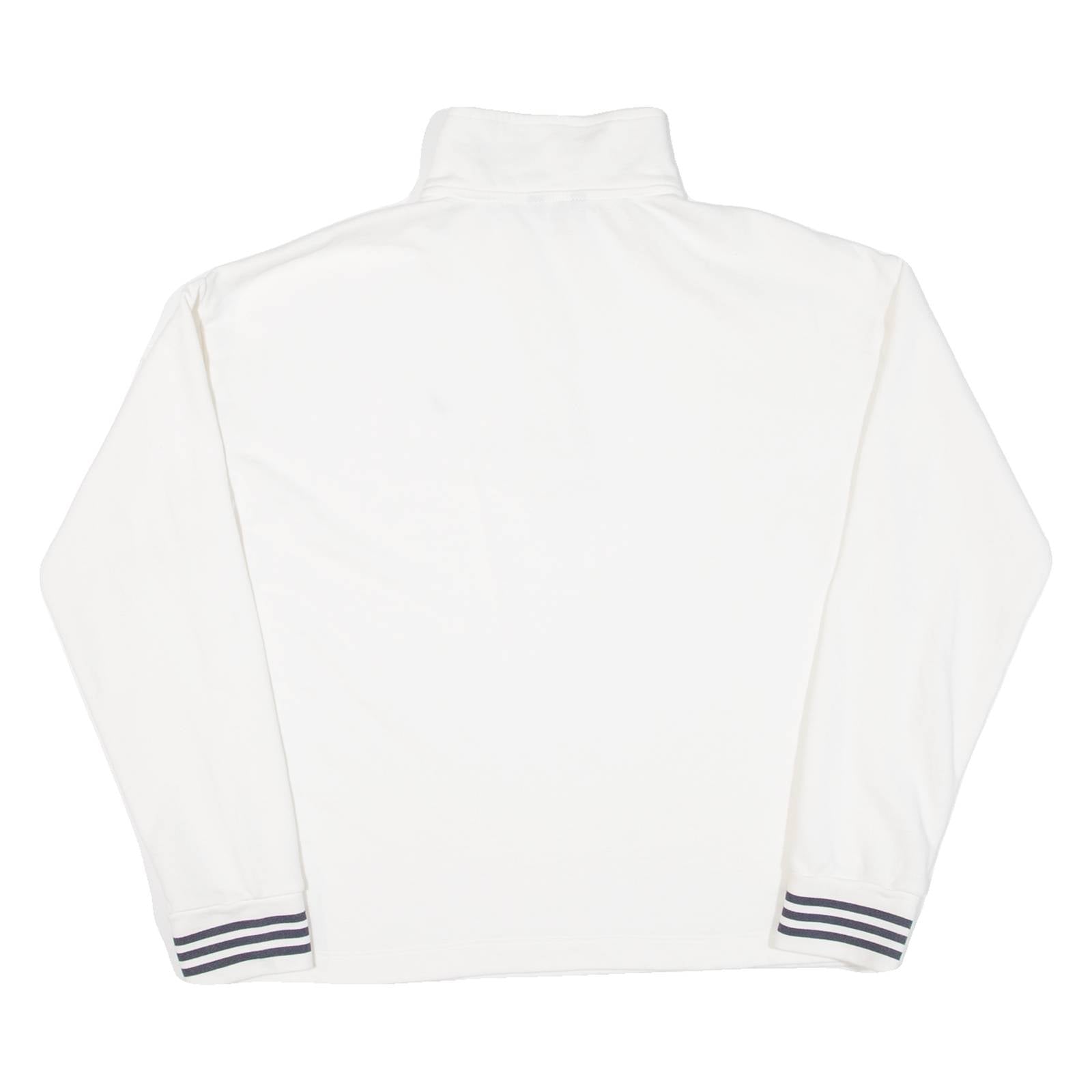 NAUTICA Womens Sweatshirt White 1/4 Zip S