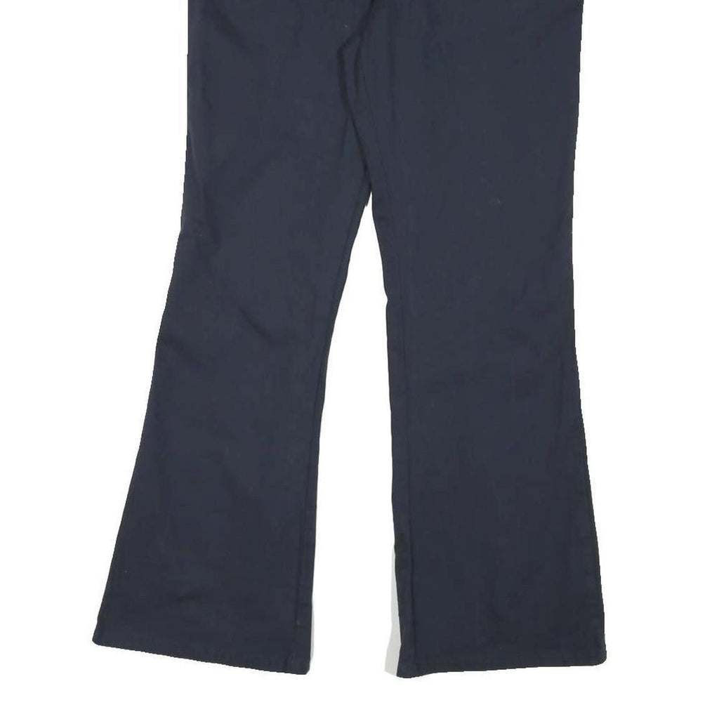 DICKIES Womens Cotton Blend Navy Regular Fit Bootcut Trousers W32 L29 Workwear