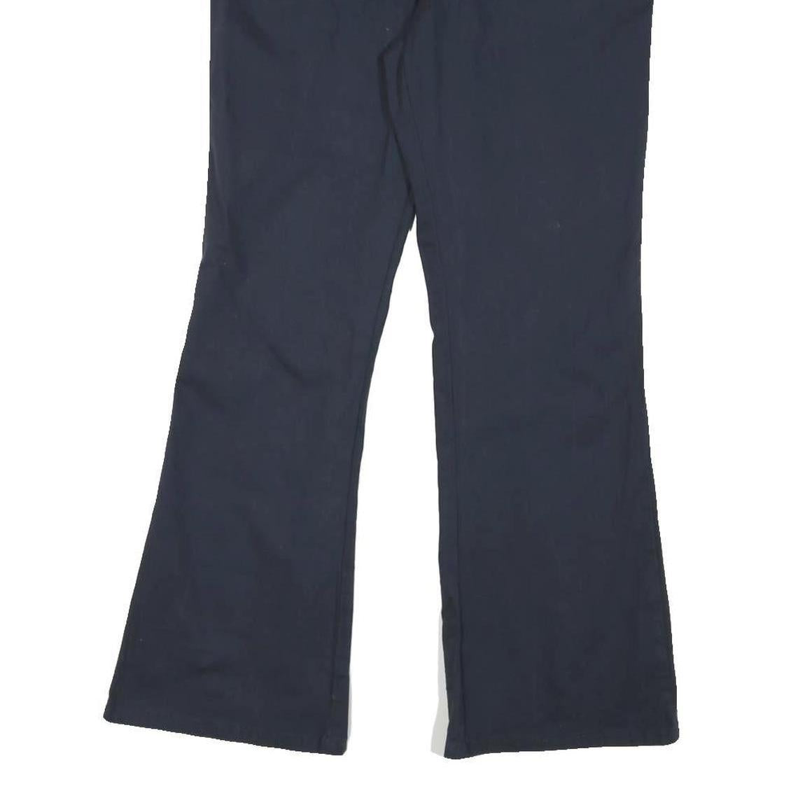 DICKIES Womens Cotton Blend Navy Regular Fit Bootcut Trousers W32 L29 Workwear