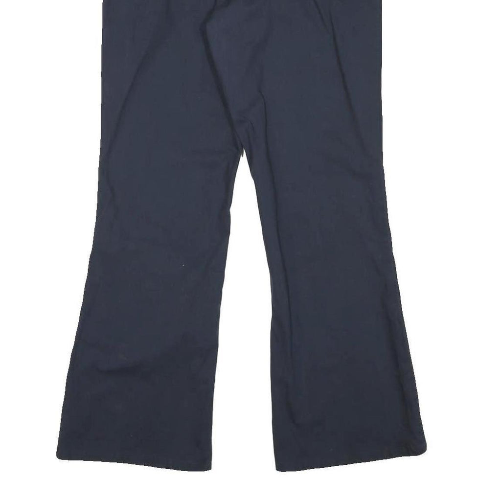 DICKIES Womens Cotton Blend Navy Regular Fit Bootcut Trousers W32 L29 Workwear