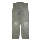DICKIES Mens Cotton Blend Grey Relaxed Straight Trousers W33 L32 Workwear Pants