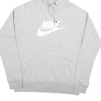 NIKE Womens Grey Hoodie M Cotton Blend Pullover Casual Sports Sweatshirt