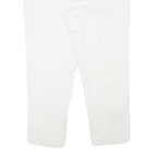 TOMMY HILFIGER Womens Cotton Blend White Slim Trousers Zip Closure W32 L26