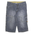 QUARTER DECK Mens Shorts Blue Casual 2XL W38 Cotton Blend Pockets