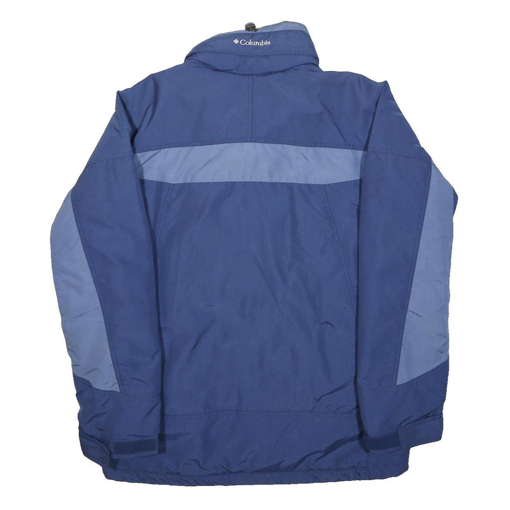 COLUMBIA Mens Blue & Grey Outdoor Jacket M Polyester Zip Sportswear Company