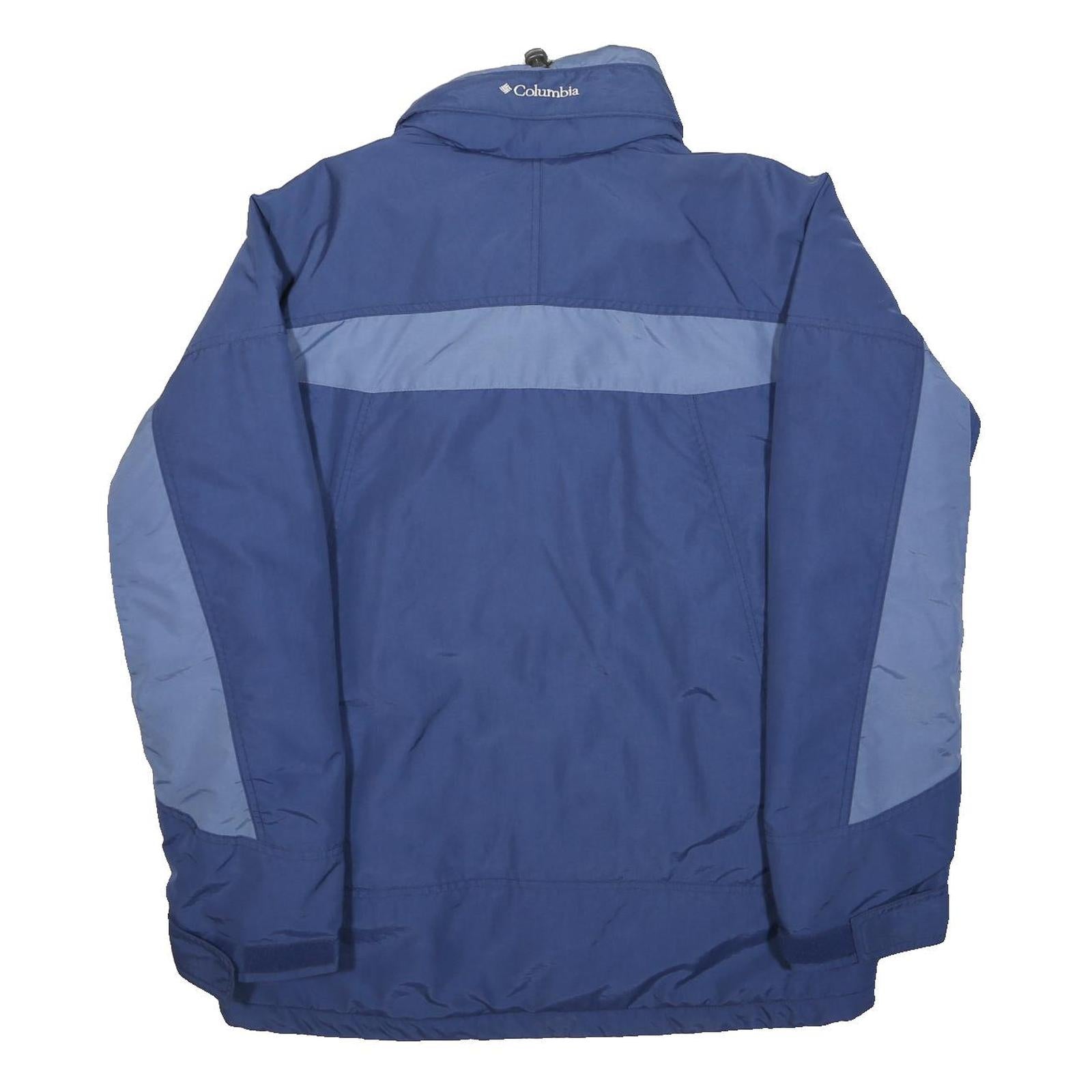 COLUMBIA Mens Blue & Grey Outdoor Jacket M Polyester Zip Sportswear Company