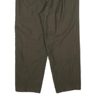 LINEA BERNARDO Mens Wool Blend Brown Regular Fit Straight Leg Trousers W34 L28