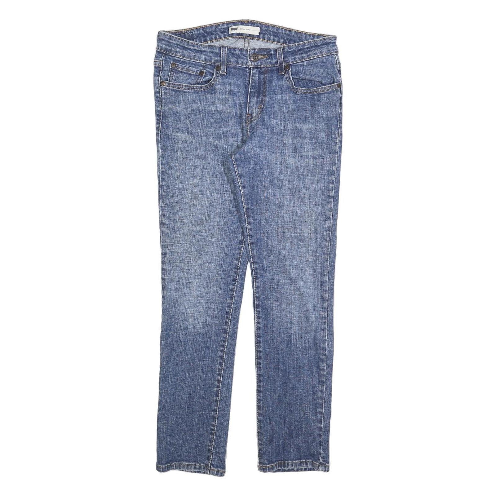 LEVI'S Womens Slim Blue Denim Classic W28 L27 Zip Jeans Stretch Cotton Blend