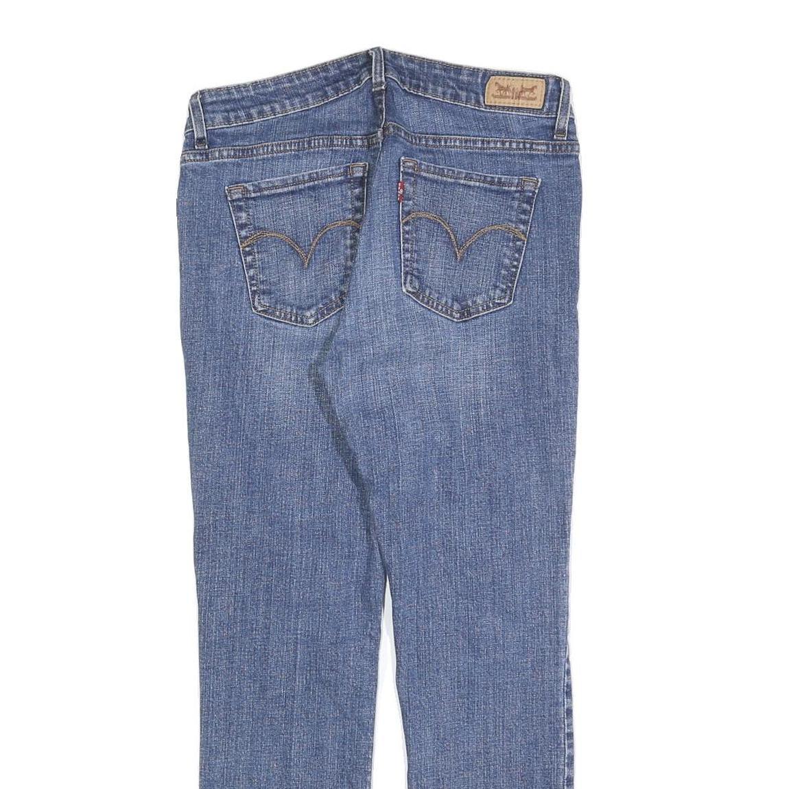 LEVI'S Womens Slim Blue Denim Classic W28 L27 Zip Jeans Stretch Cotton Blend