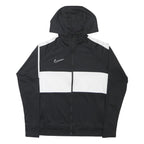 NIKE Boys Black & White Hoodie XL Full Zip Lightweight Sportswear
