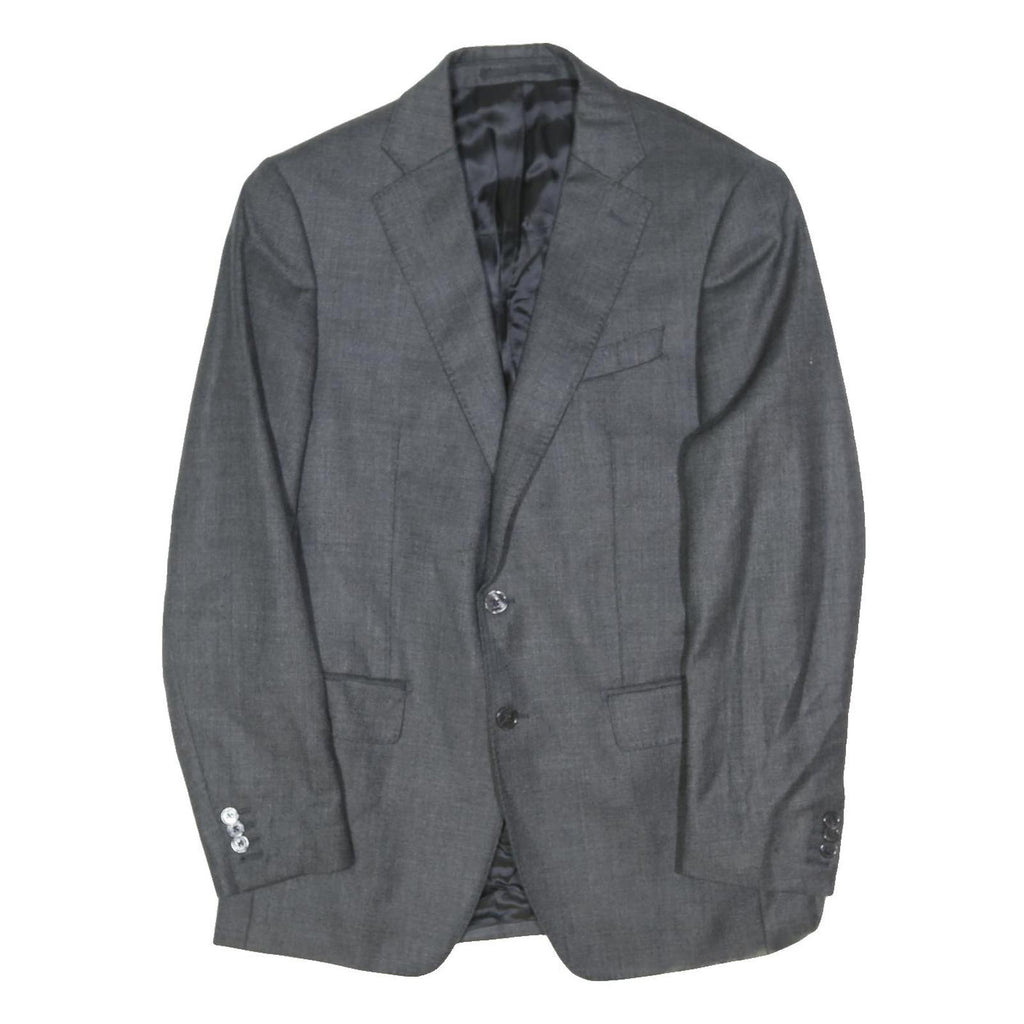 REDA Mens Grey Wool Blazer Jacket M Woven Button Formal Smart Outerwear