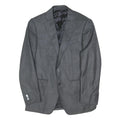 REDA Mens Grey Wool Blazer Jacket M Woven Button Formal Smart Outerwear