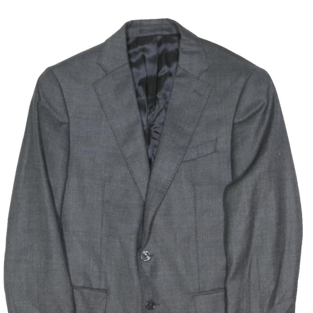 REDA Mens Grey Wool Blazer Jacket M Woven Button Formal Smart Outerwear