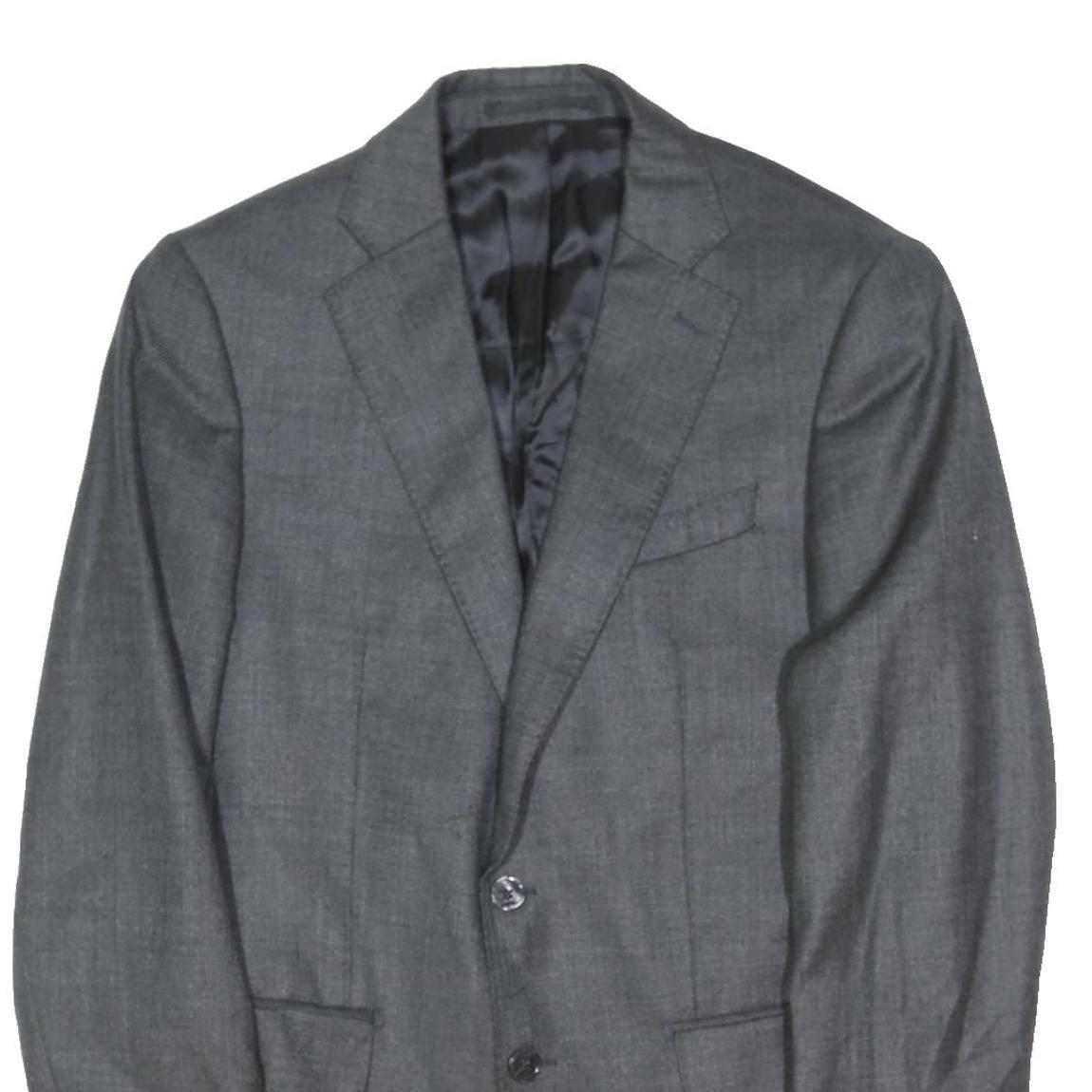 REDA Mens Grey Wool Blazer Jacket M Woven Button Formal Smart Outerwear
