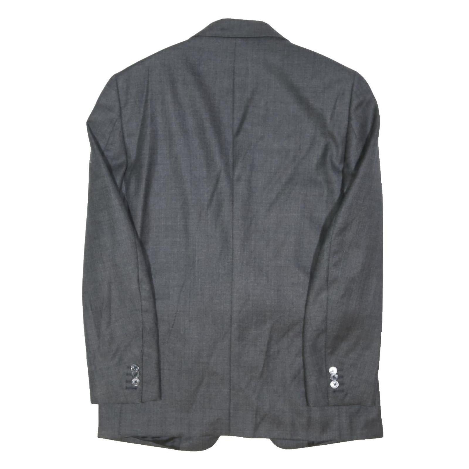 REDA Mens Grey Wool Blazer Jacket M Woven Button Formal Smart Outerwear