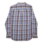 LEVI'S Womens Blue & Red Checked Cotton Blend Shirt XS Button Front Casual