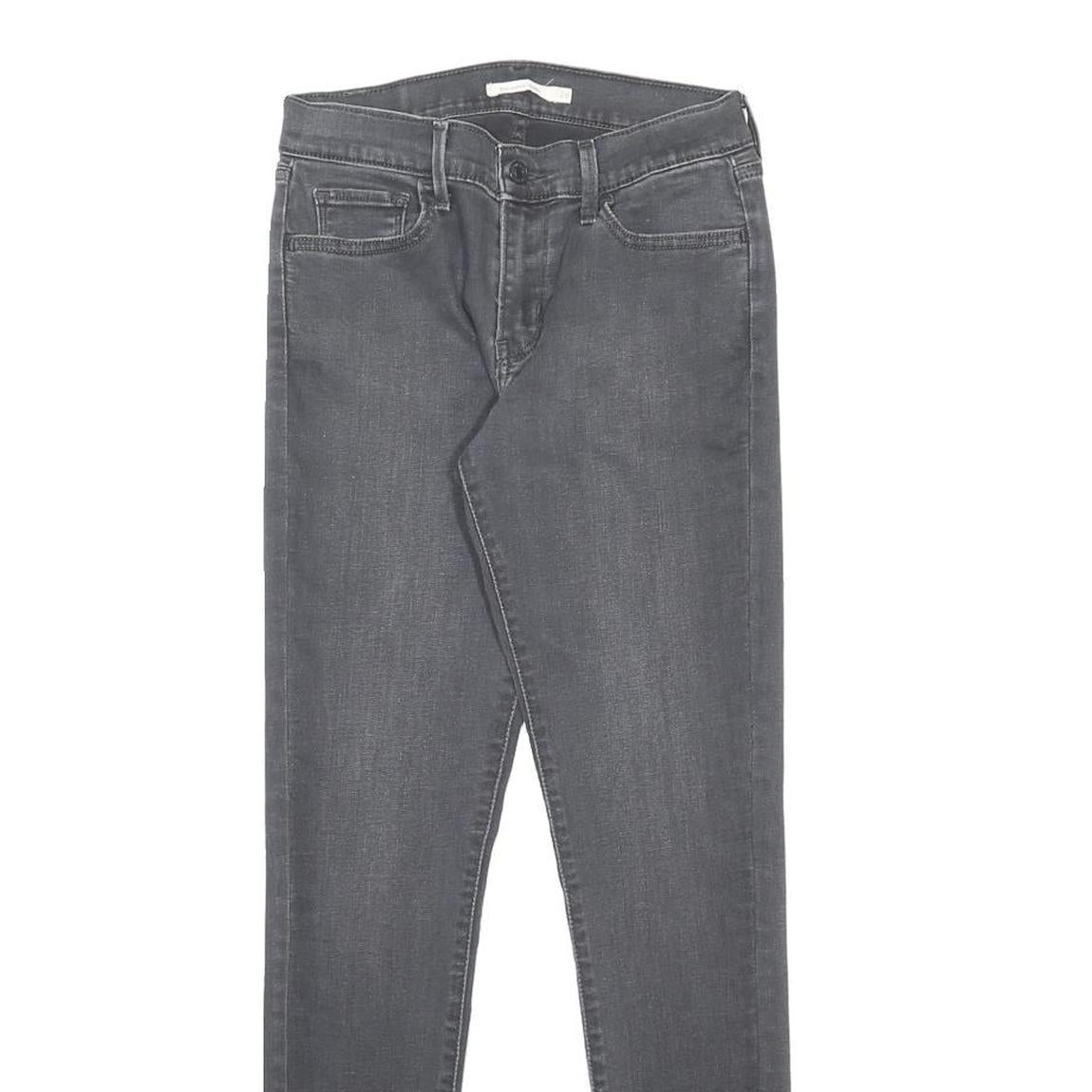 LEVI'S 710 Womens Jeans Black Slim Skinny Denim Medium W28 L30 Stretch Cotton