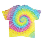 COLORTONE Mens Yellow & Blue Tie Dye Pennsylvania Graphic T-Shirt 2XL Short