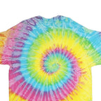 COLORTONE Mens Yellow & Blue Tie Dye Pennsylvania Graphic T-Shirt 2XL Short