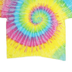 COLORTONE Mens Yellow & Blue Tie Dye Pennsylvania Graphic T-Shirt 2XL Short