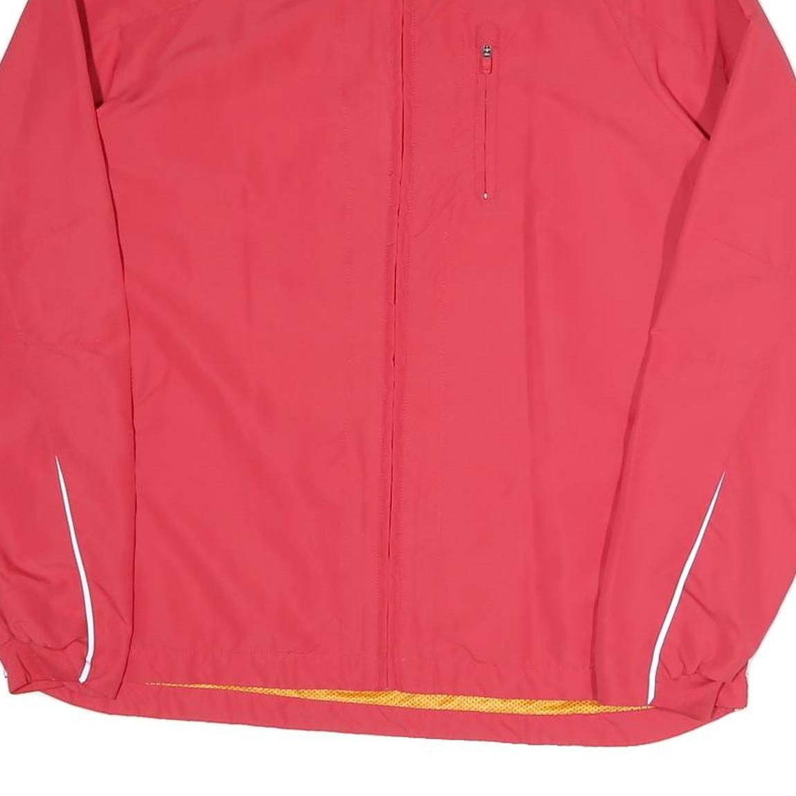 SPORTS PERFORMANCE Womens Red & Yellow Outdoor Jacket UK 14 Polyester Blend Zip