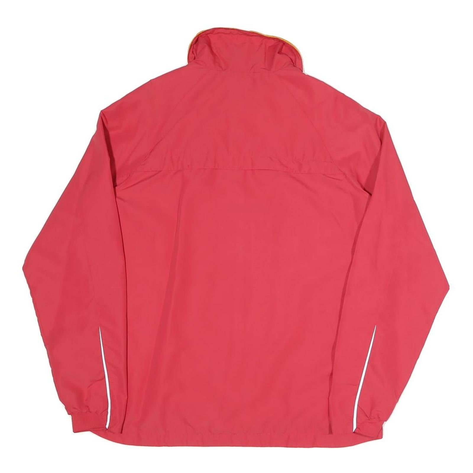 SPORTS PERFORMANCE Womens Red & Yellow Outdoor Jacket UK 14 Polyester Blend Zip