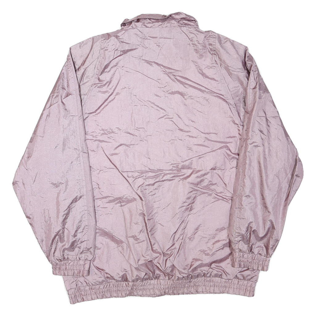 Womens Pink Polyester Blend Zip Jacket L Lightweight Elastic Hem Casual Wear