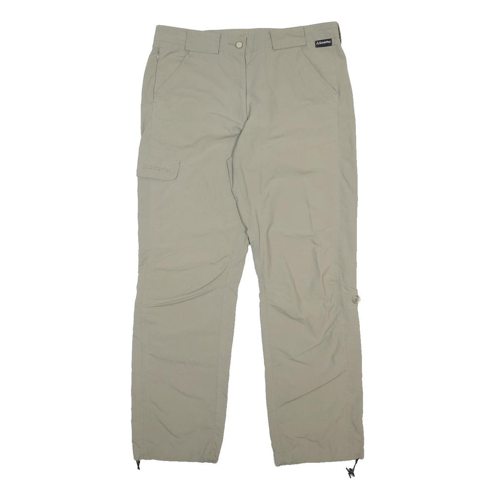 SCHOFFEL Womens Beige Nylon Regular Fit Trousers W33 L30 Outdoor Cargo Pockets