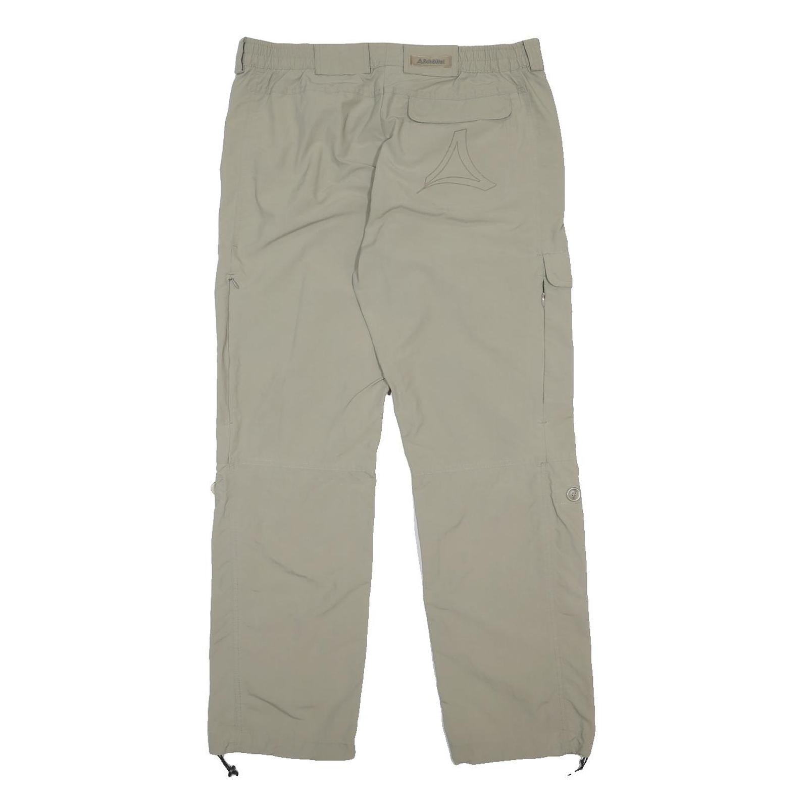SCHOFFEL Womens Beige Nylon Regular Fit Trousers W33 L30 Outdoor Cargo Pockets
