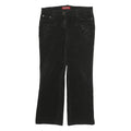 BLUE FASHION Womens Black Cotton Blend Regular Fit Bootcut Trousers W30 L25