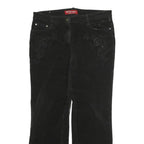 BLUE FASHION Womens Black Cotton Blend Regular Fit Bootcut Trousers W30 L25