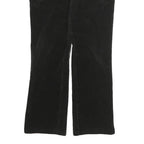 BLUE FASHION Womens Black Cotton Blend Regular Fit Bootcut Trousers W30 L25