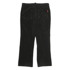 BLUE FASHION Womens Black Cotton Blend Regular Fit Bootcut Trousers W30 L25