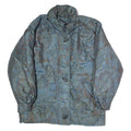 IZZI Insulated Womens Coat Blue 90s Crazy Pattern M