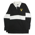 CORNERSTORE BODEGA Mens Black & White Smiley Long Sleeve Cotton Polo Shirt L