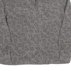 SAG HARBOUR Womens Grey Purple Floral Printed Shirt Long Sleeve Collared M