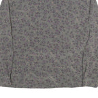 SAG HARBOUR Womens Grey Purple Floral Printed Shirt Long Sleeve Collared M
