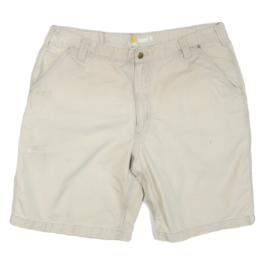CARHARTT Mens Shorts Beige Relaxed Fit Casual XL W40 Cotton Blend