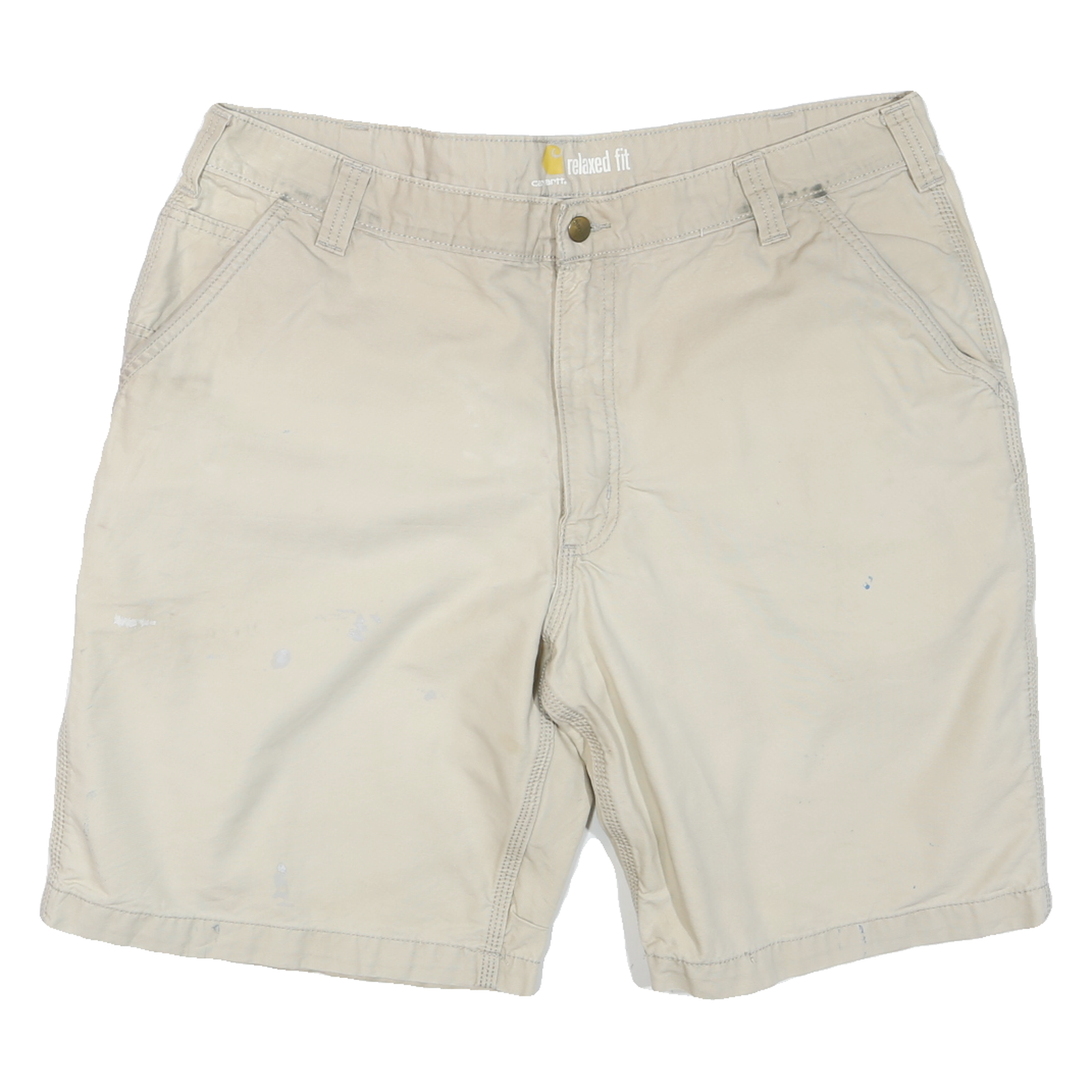 CARHARTT Mens Shorts Beige Relaxed Fit Casual XL W40 Cotton Blend