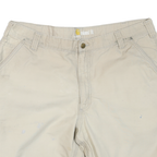 CARHARTT Mens Shorts Beige Relaxed Fit Casual XL W40 Cotton Blend