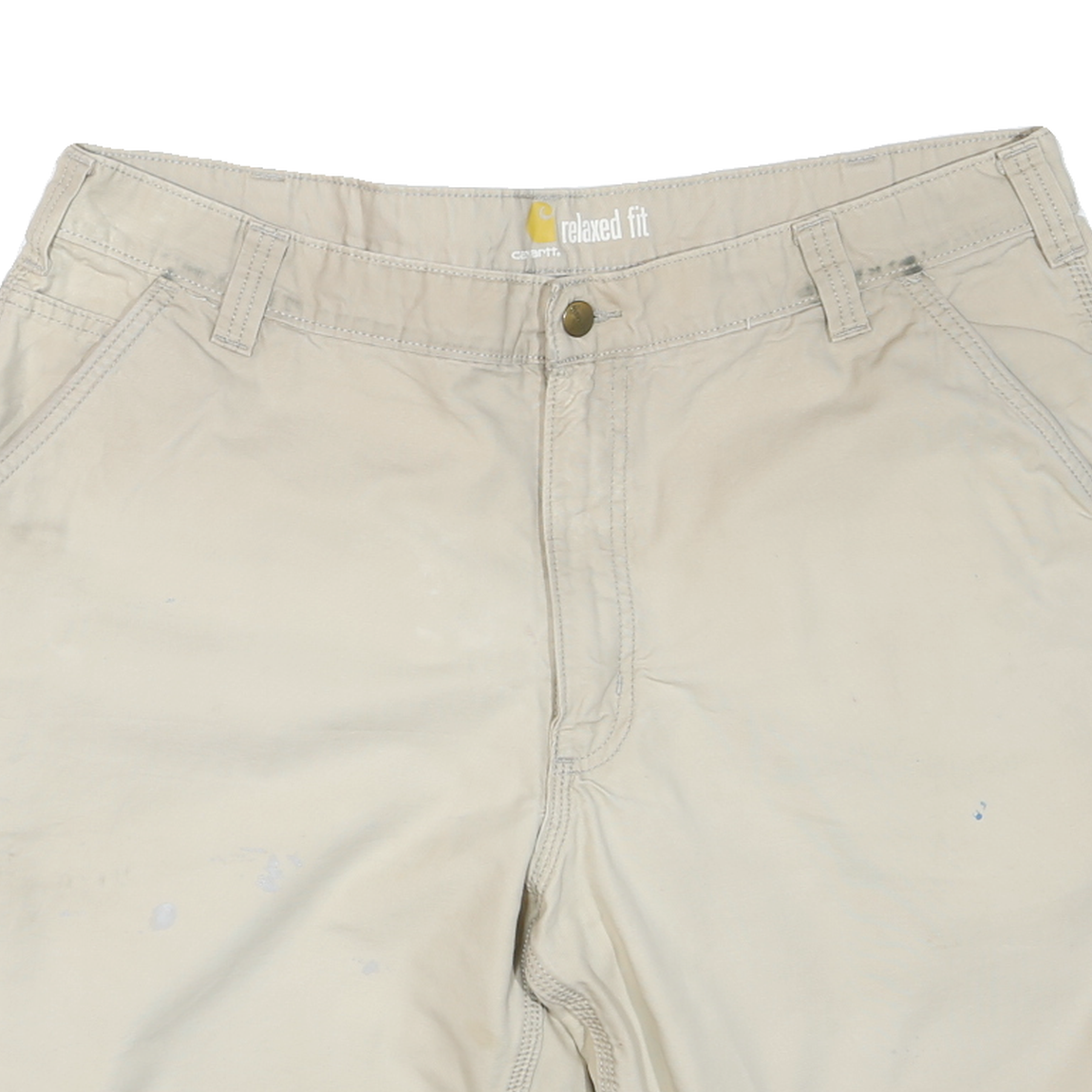 CARHARTT Mens Shorts Beige Relaxed Fit Casual XL W40 Cotton Blend