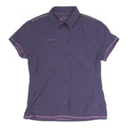 MAMMUT Womens Purple Button Shirt Short Sleeve Collared Outdoor M