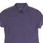 MAMMUT Womens Purple Button Shirt Short Sleeve Collared Outdoor M