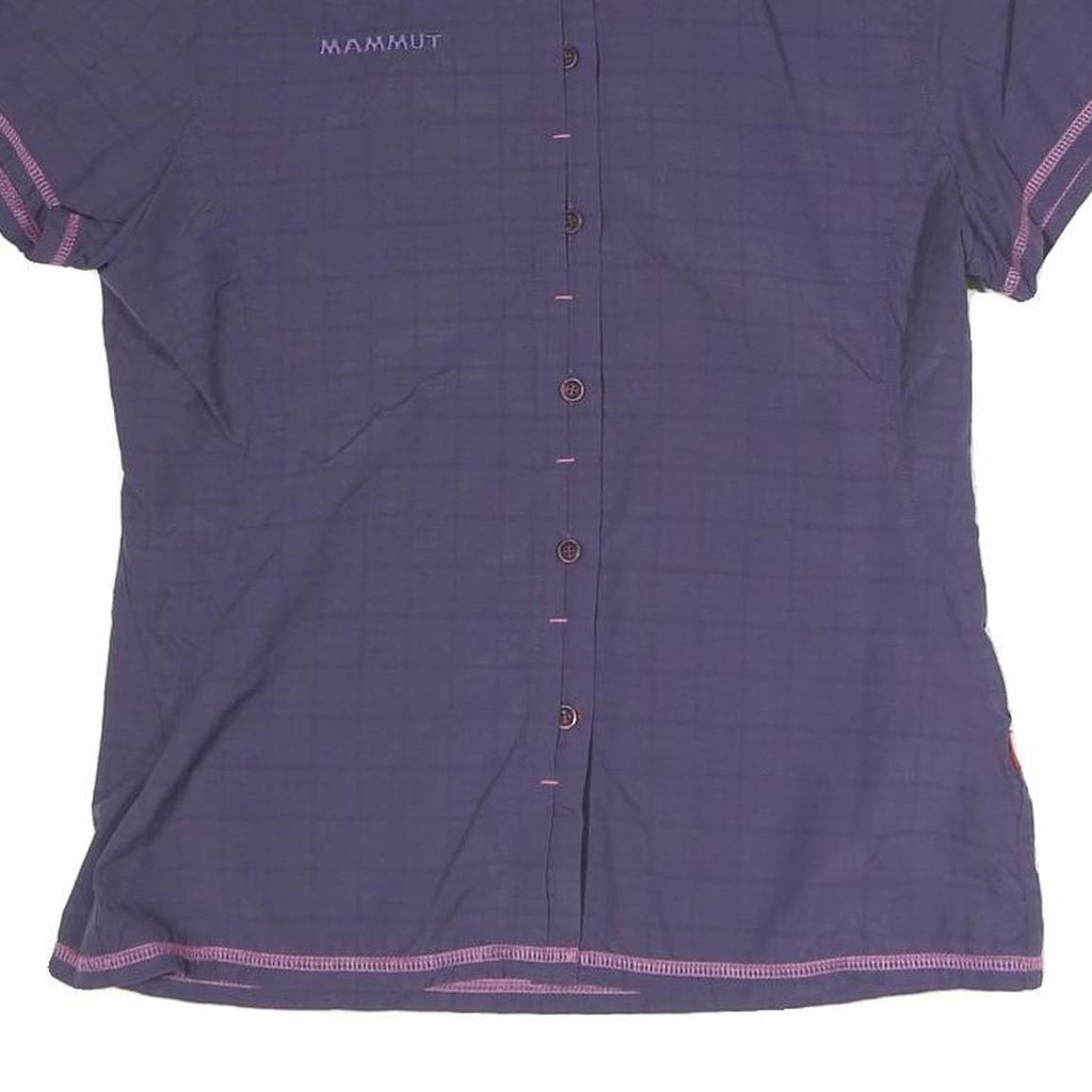 MAMMUT Womens Purple Button Shirt Short Sleeve Collared Outdoor M