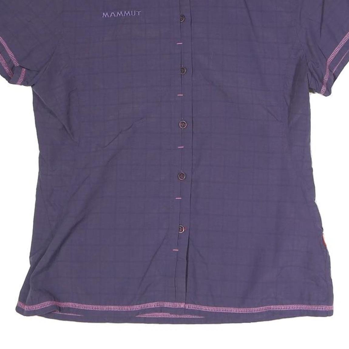 MAMMUT Womens Purple Button Shirt Short Sleeve Collared Outdoor M
